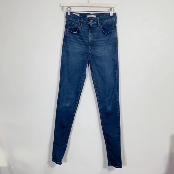 Levi's Mile High Super Skinny  Premium Dark Wash Jeans - Picture 2 of 10